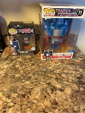 Funko Pop! Transformers Optimus Prime Blue Red Silver Vinyl Figure Lot NWT